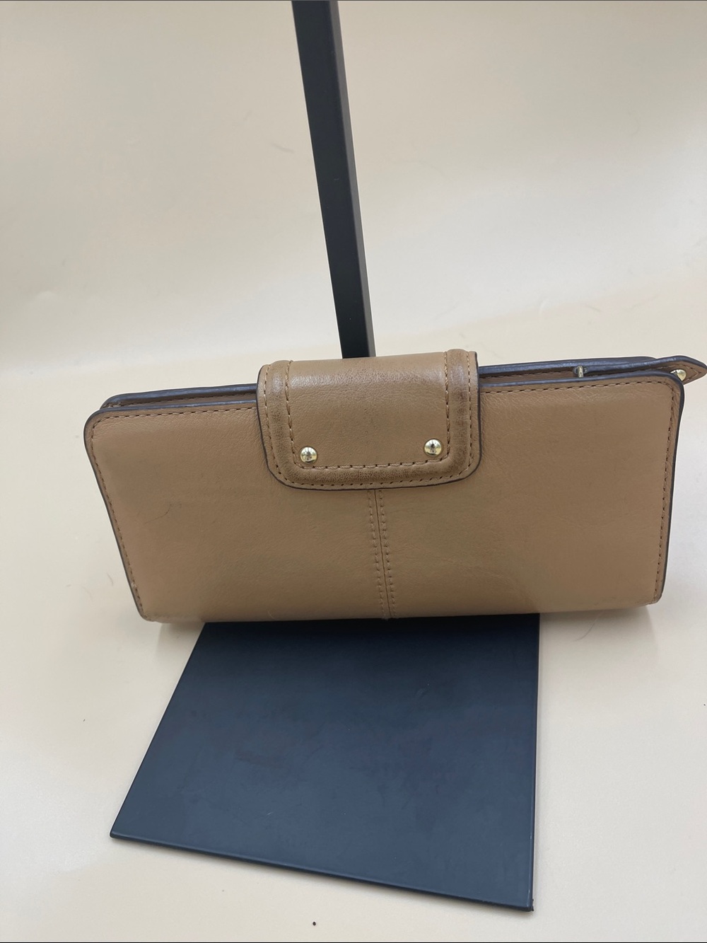Coach Beige Leather Snap Continental Wallet - Picture 3 of 10